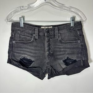 We The Free Button Fly Black Jean shorts free people